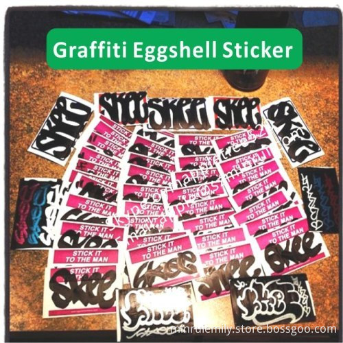 Eggshell Sticker Hard To Clean,high Quality Egg Shell Name Card Sticker Hard To Remove